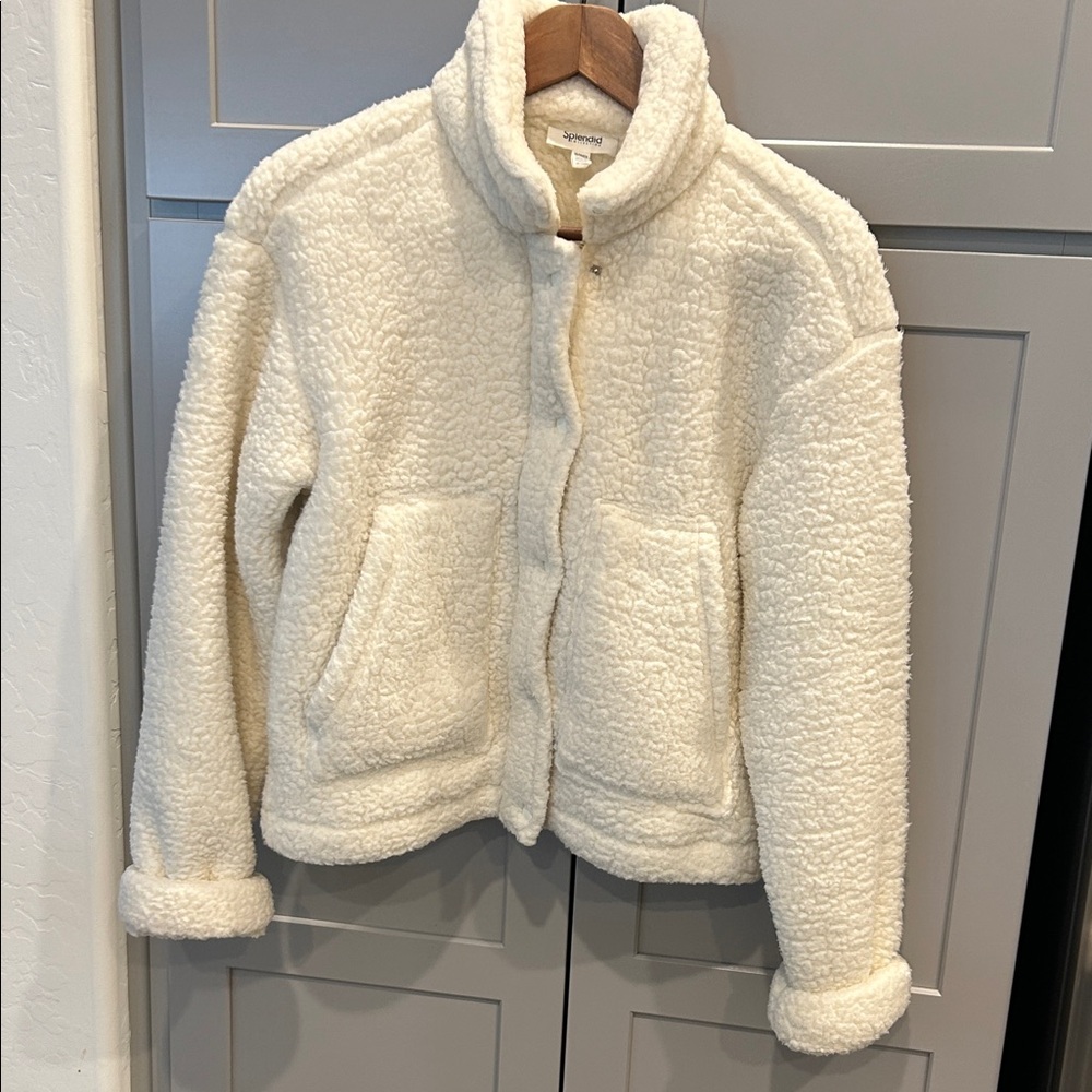 Splendid Cream Sherpa Jacket